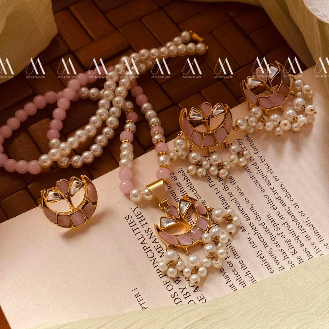 24K Gold Plated Real Zircon Stones Jarao Choker Set for Girls/Women