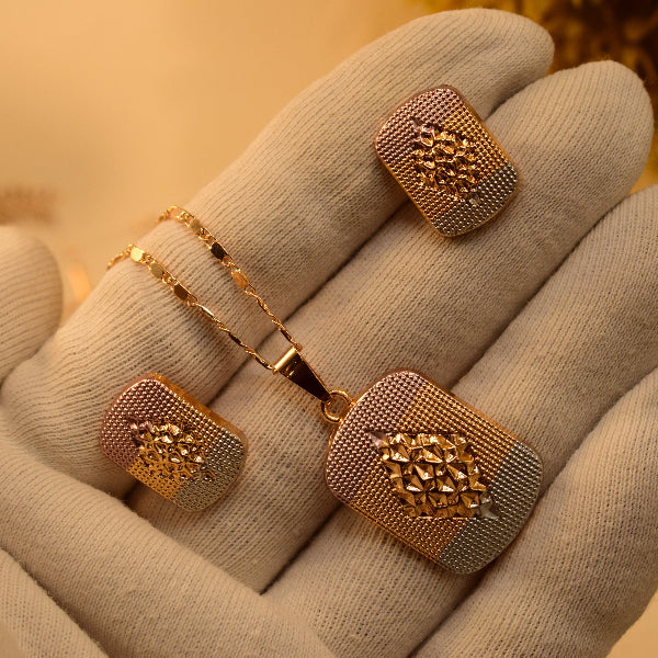 Luxury Unique Design Gold Plated Necklace Set for Girls/Women