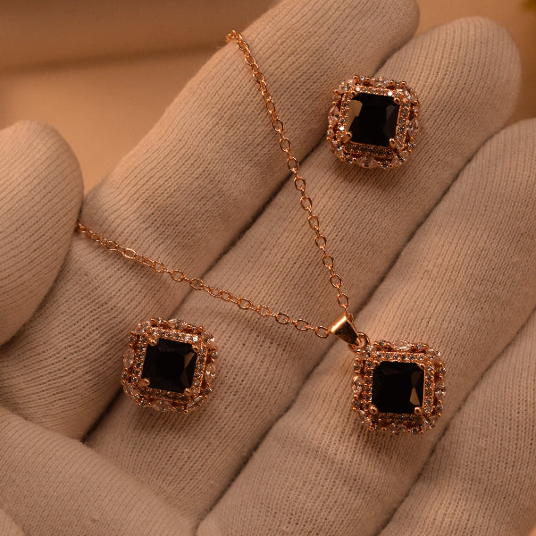 Charming Design Gold Plated Crystal Stones Necklace Set for Girls/Women