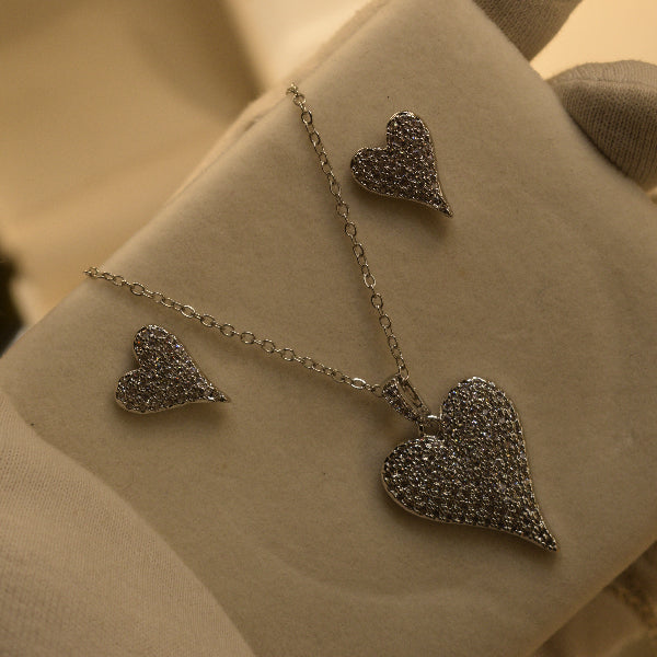 Fancy Unique Design Gold Plated Crystal Stones Necklace Set for Girls/Women