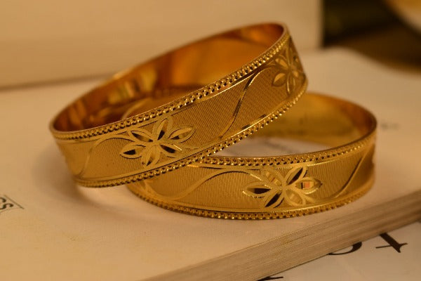 18k Gold Design Indian Gold Plated Bangles set for Girls/Women