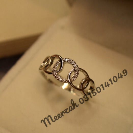 Beautiful Silver Adjustable Ring for Girls/Women