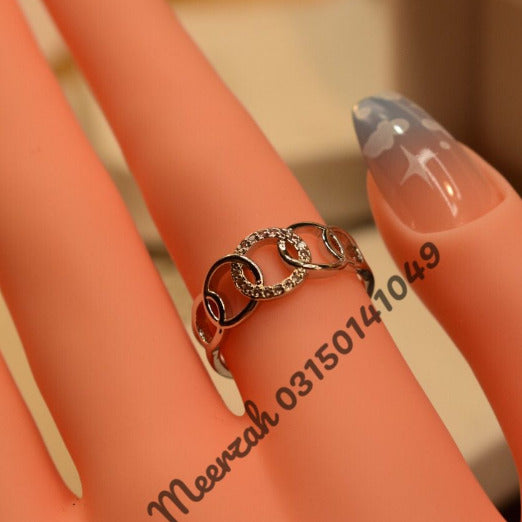 Beautiful Silver Adjustable Ring for Girls/Women