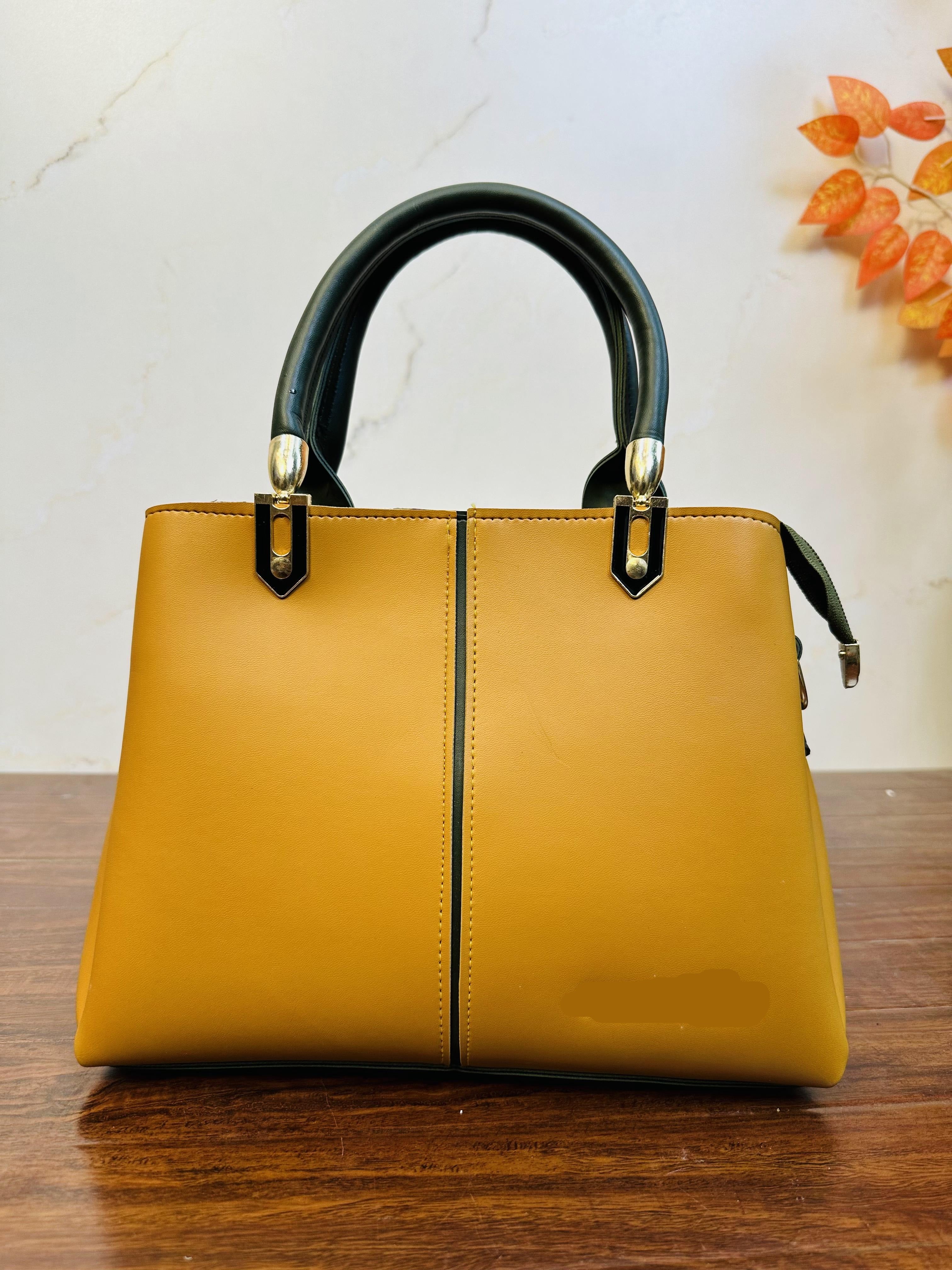 Elegant Yellow Color Handbag For Girls/Women