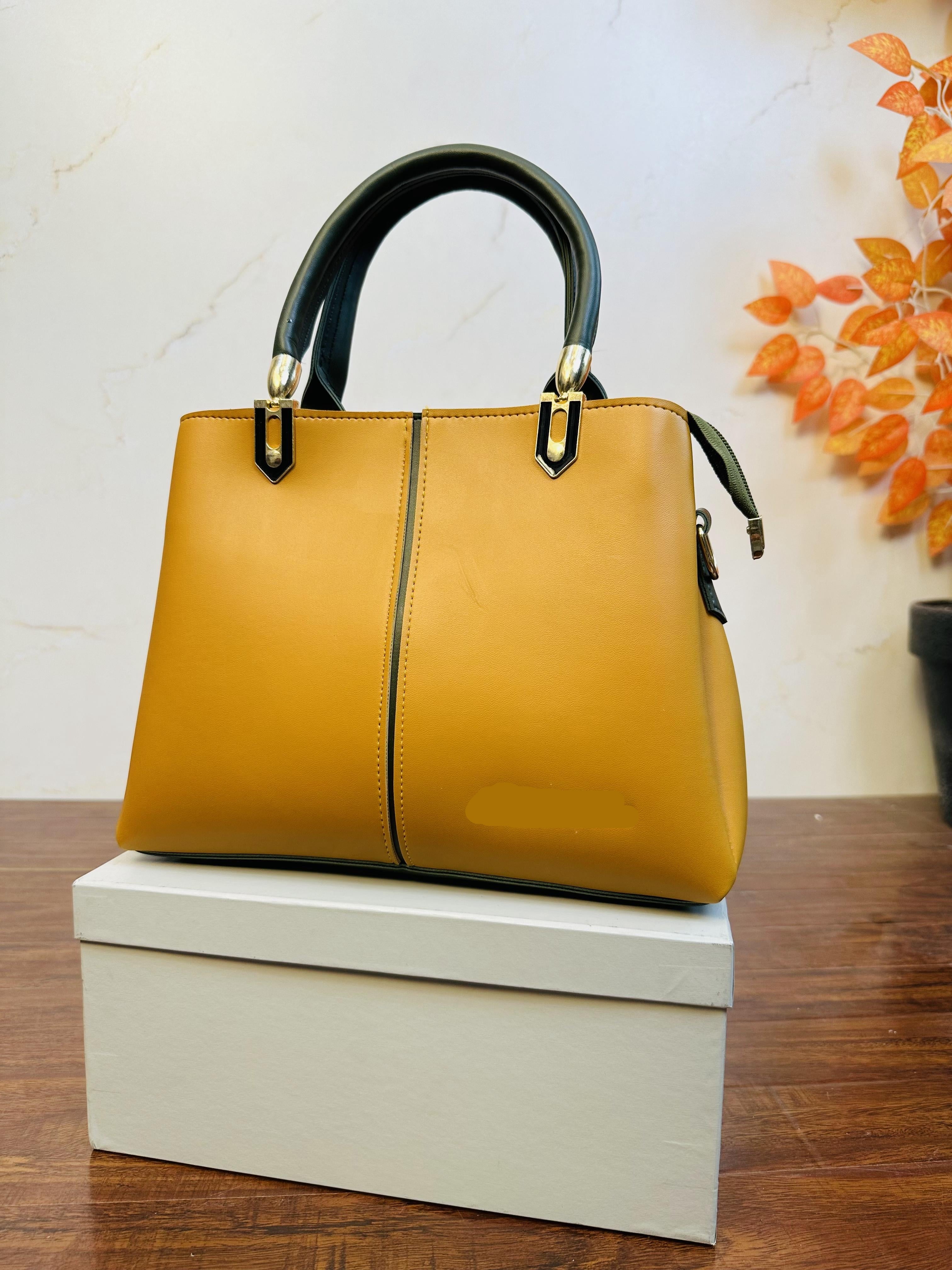 Elegant Yellow Color Handbag For Girls/Women