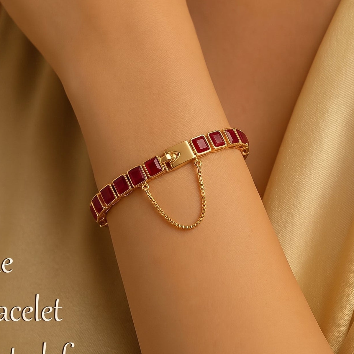 Dazzling Design Gold Plated Crystal Stones Bangle for Girls/Women