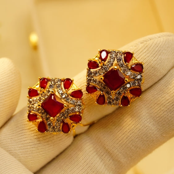 Charming Design Gold Plated Crystal Stones Earrings For Girls/women