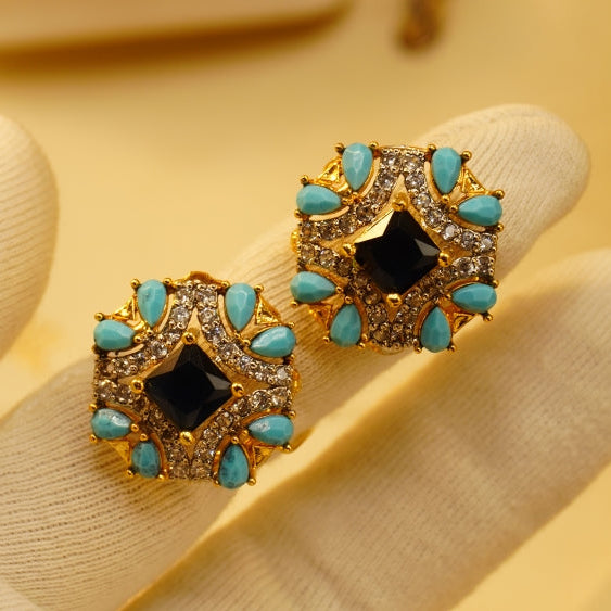 Charming Design Gold Plated Crystal Stones Earrings For Girls/women