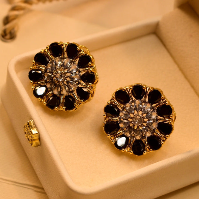 Luxury Design Gold Plated Crystal Stones Earrings For Girls/women