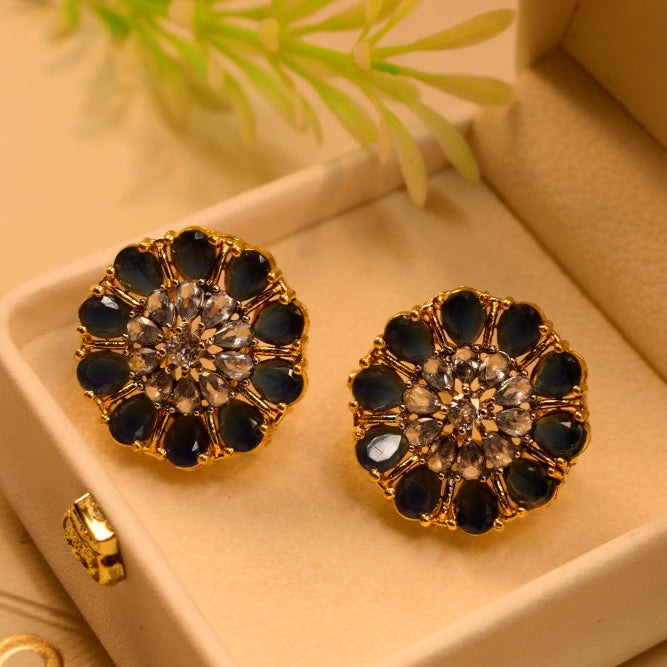 Luxury Design Gold Plated Crystal Stones Earrings For Girls/women