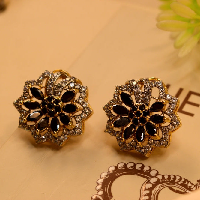 Glamorous Design Gold Plated Crystal Stones Earrings For Girls/women