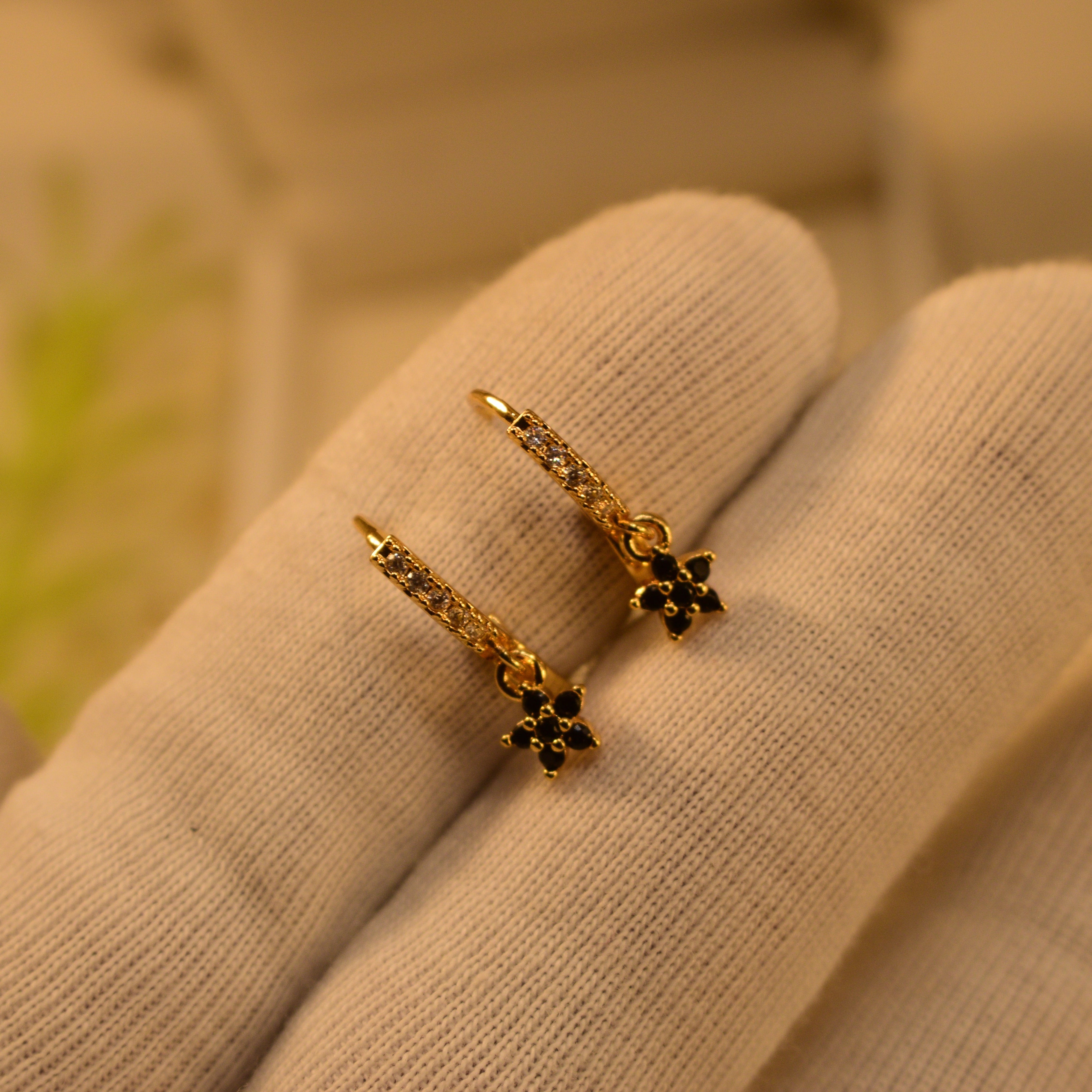 Luminous Design Gold Plated Crystal Stones Earrings For Girls/women