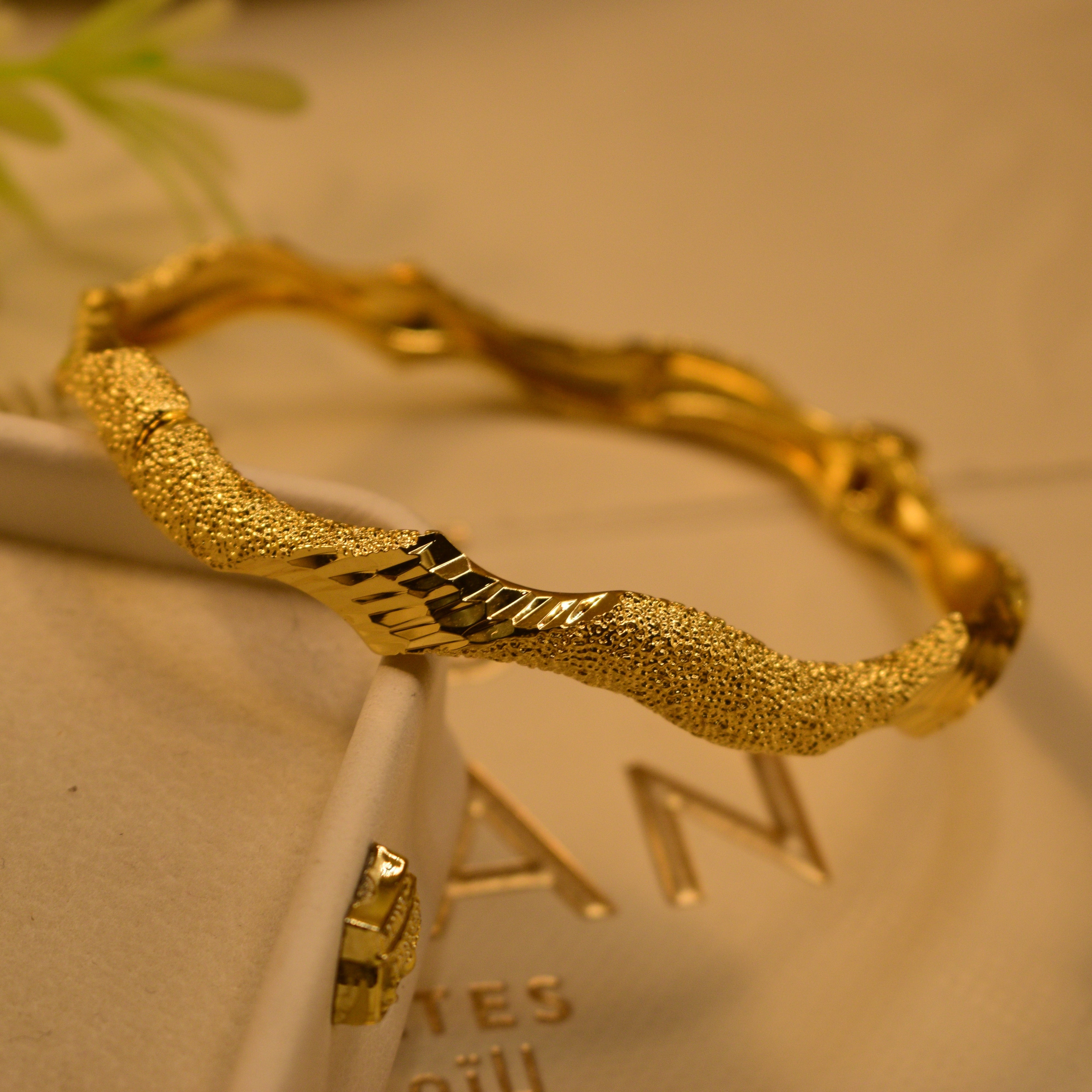 Charming Unique Design Gold Plated Bangle for Girls/Women