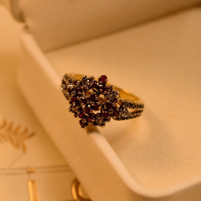 Glamorous Design Gold Plated Crystal Stones Ring For Girls/Women