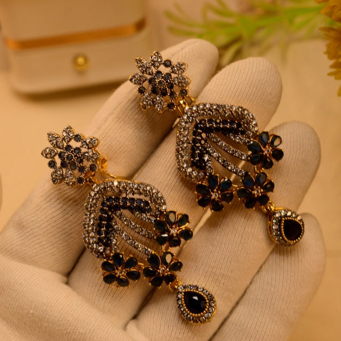 Charming Design Gold Plated Crystal Stones Earrings For Girls/women