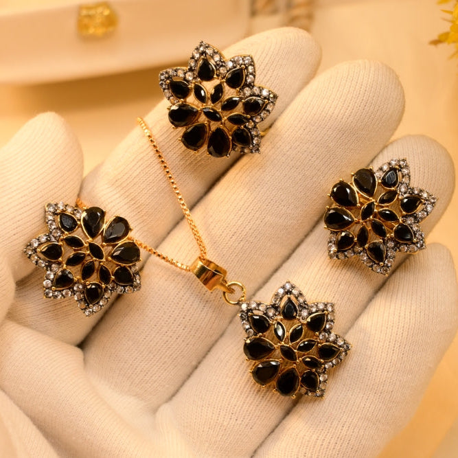 Luxury Unique Design Gold Plated Necklace Set for Girls/Women