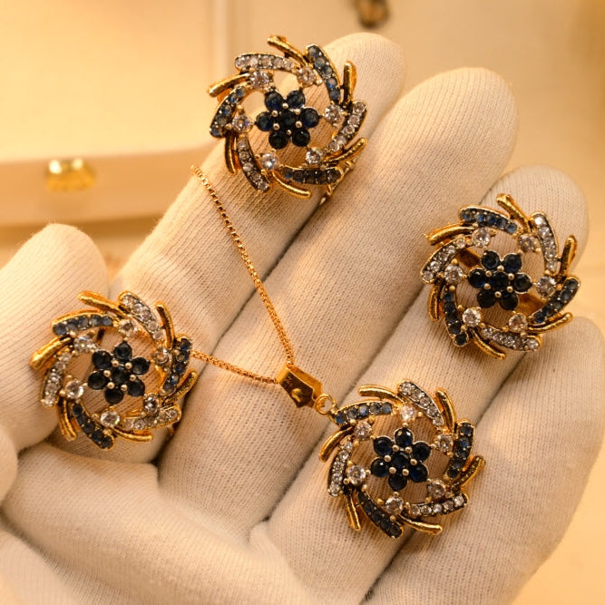 Charming Unique Design Gold Plated Necklace Set for Girls/Women