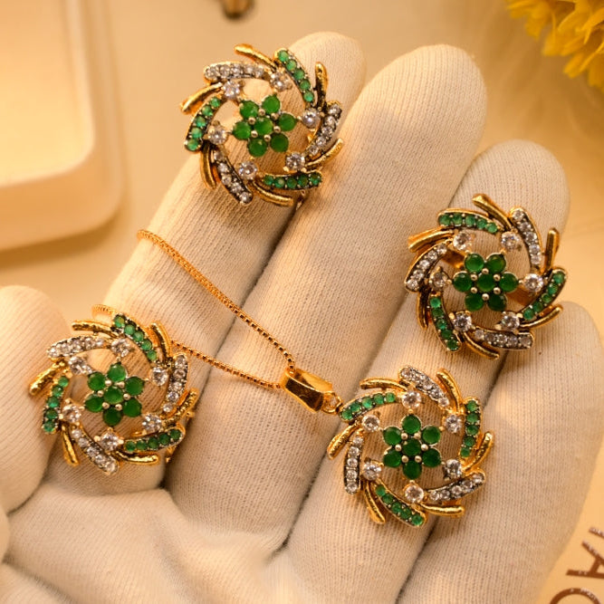 Charming Unique Design Gold Plated Necklace Set for Girls/Women