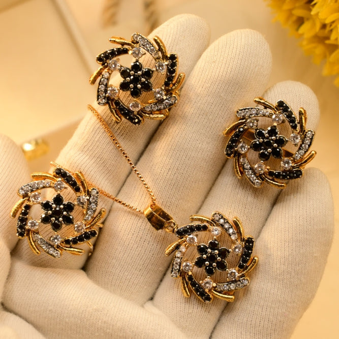 Charming Unique Design Gold Plated Necklace Set for Girls/Women