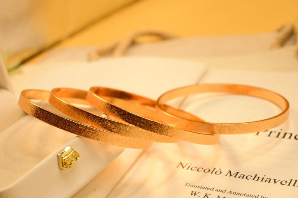 Glamorous Unique Design Gold Plated 4pc Bangle Set for Girls/Women