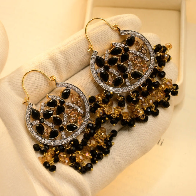 Luminous Design Gold Plated Crystal Stones Earrings For Girls/women