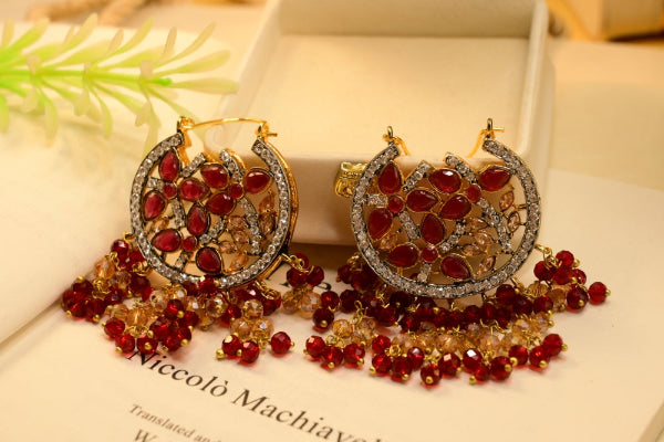 Luminous Design Gold Plated Crystal Stones Earrings For Girls/women