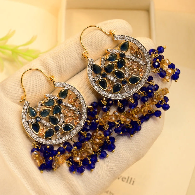 Luminous Design Gold Plated Crystal Stones Earrings For Girls/women