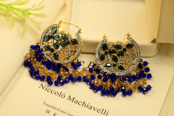 Luminous Design Gold Plated Crystal Stones Earrings For Girls/women