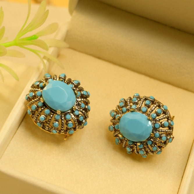 Beautiful Design Gold Plated Crystal Stones Earrings For Girls/women