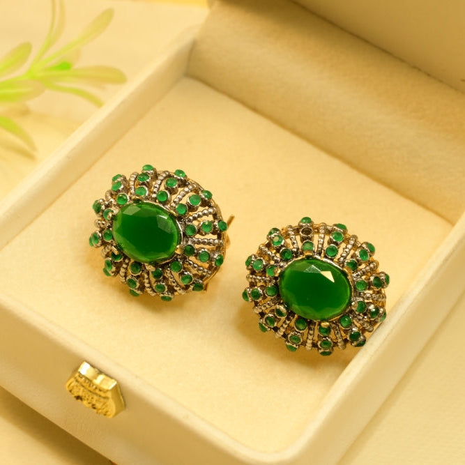 Beautiful Design Gold Plated Crystal Stones Earrings For Girls/women