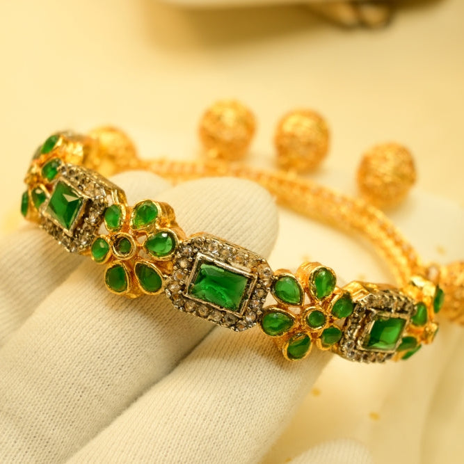 Elegant Design Gold Plated Crystal Stones Bracelet For Girls/Women