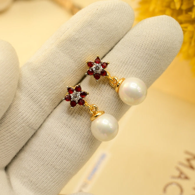 Gorgeous Design Gold Plated Crystal Stones Earrings For Girls/women