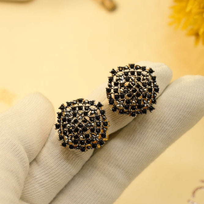 Fancy Design Gold Plated Crystal Stones Earrings For Girls/women