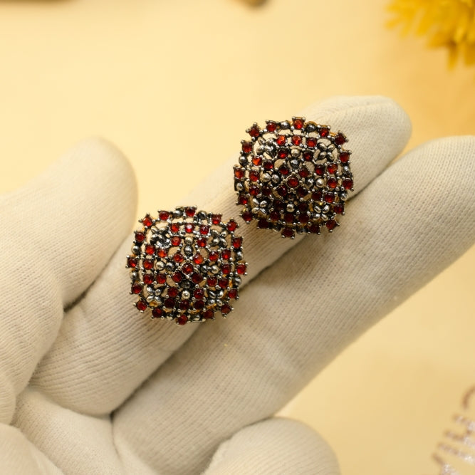 Fancy Design Gold Plated Crystal Stones Earrings For Girls/women