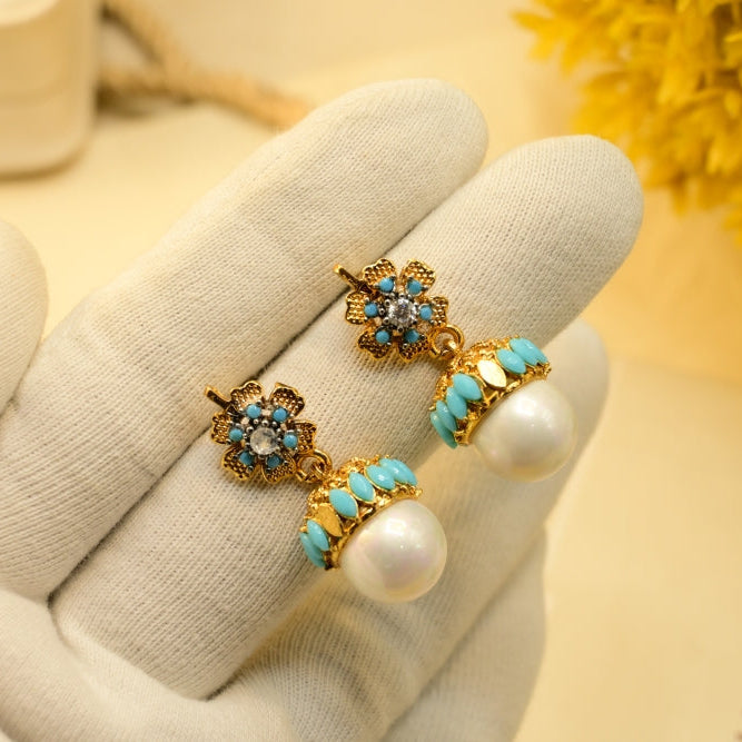 Charming Design Gold Plated Crystal Stones Earrings For Girls/women