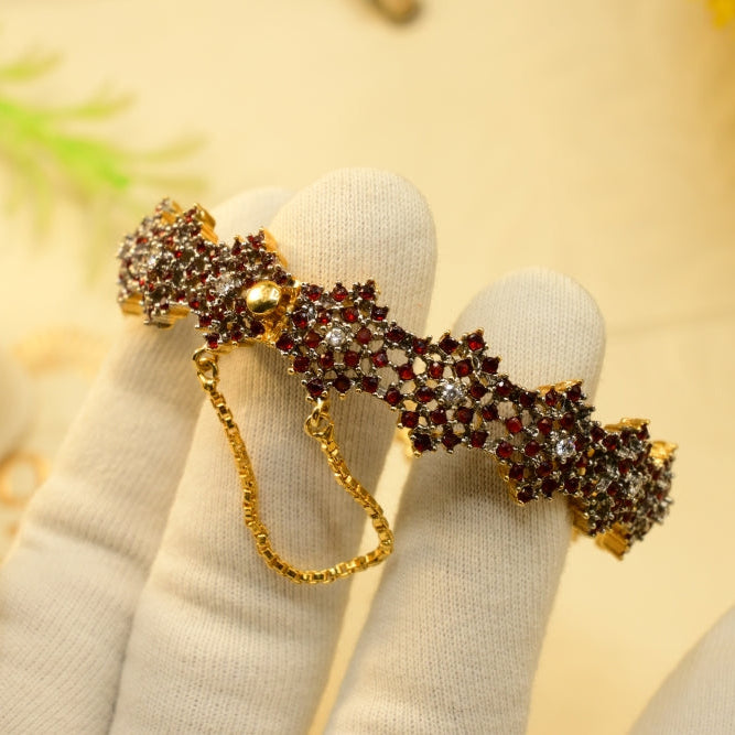 Charming Design Gold Plated Crystal Stones Bangle for Girls/Women