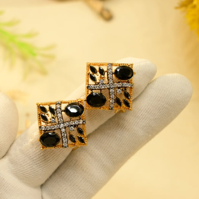 Luminous Design Gold Plated Crystal Stones Earrings For Girls/Women