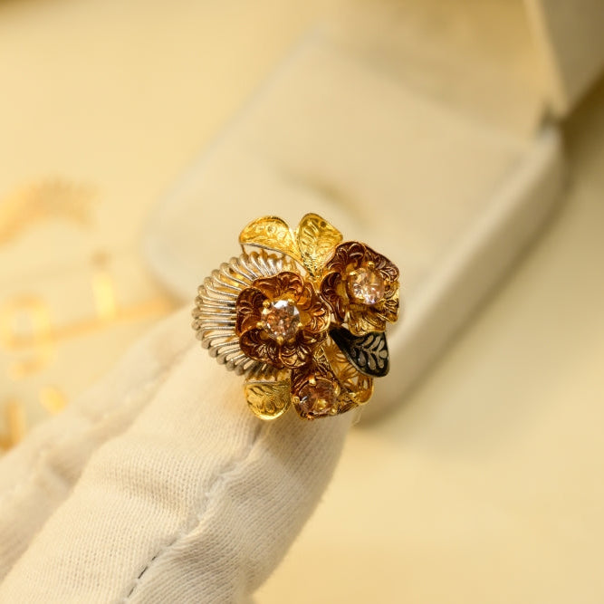 Beautiful Unique Design Gold Plated Ring For Girls/Women