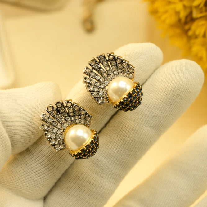 Elegant Design Gold Plated Crystal Stones Earring For Girls/women