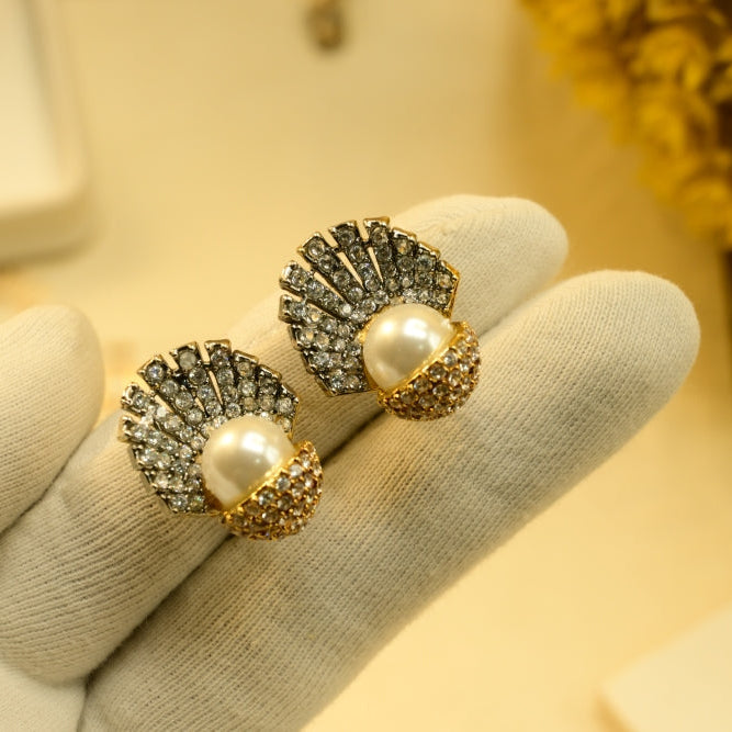 Elegant Design Gold Plated Crystal Stones Earring For Girls/women