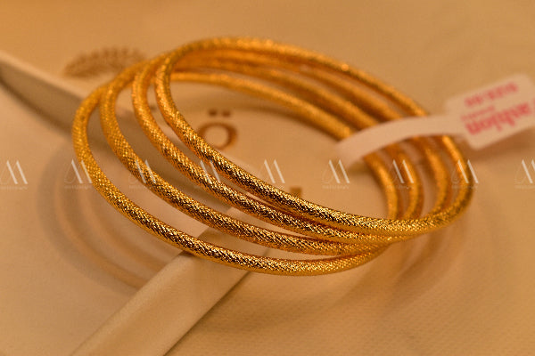 Gorgeous Design Gold Plated 4pc Bangle Set for Girls/Women