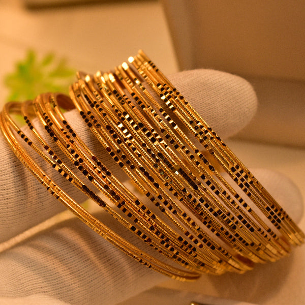 Stylish Design Gold Plated 24pc Bangle Set for Girls/Women