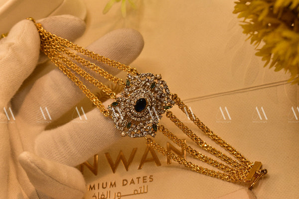 Glamorous Design Gold Plated Real Stones Bracelet/Bai for Girls/Women