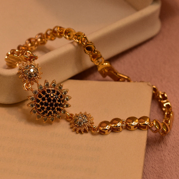 Elegant Unique Design Gold Plated Crystal Stones Bracelet for Girls/Women