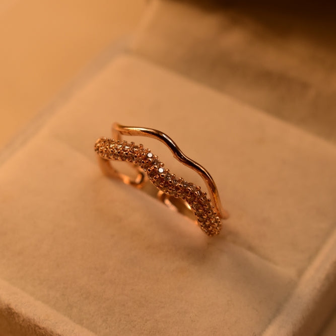 Fancy Unique Design Crystal Stones Ring For Girls/Women