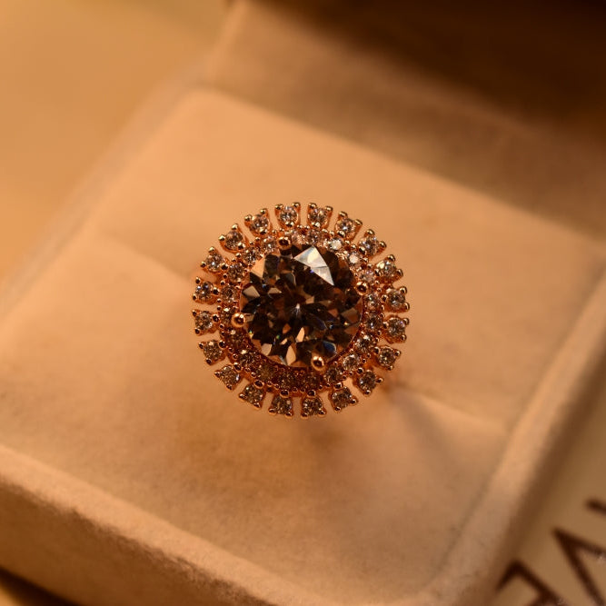 Sparkling Unique Design Crystal Stones Ring For Girls/Women