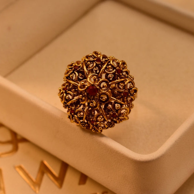 Charming Design Gold Plated Crystal Stones Ring For Girls/Women