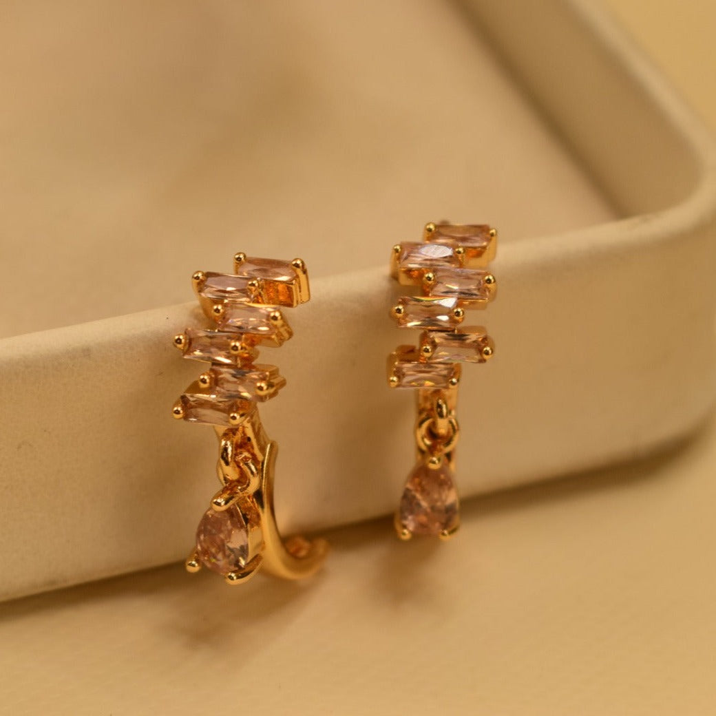 Elegant Design Gold Plated Earrings For Girls/women