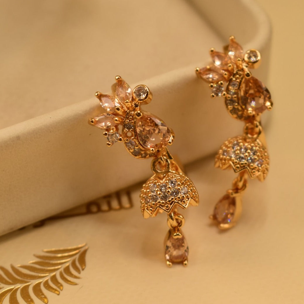 Elegant Design Gold Plated Earrings For Girls/women