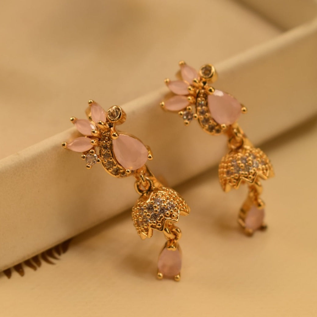 Elegant Design Gold Plated Earrings For Girls/women